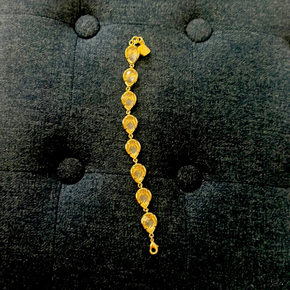 Beautiful gold and clear bracelet worn once for a wedding.